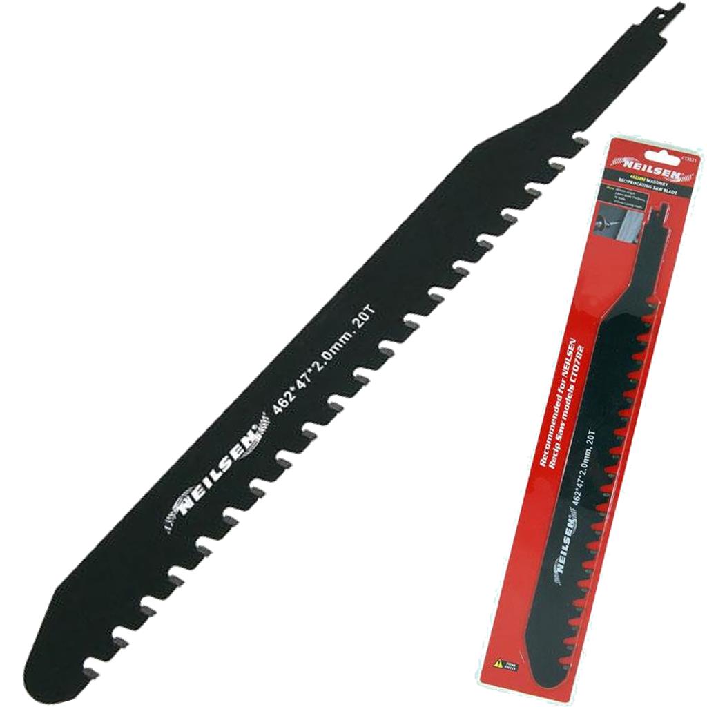 Neilsen Masonry Reciprocating Saw Blade For Concrete Brick 462mm 20T Neilsen Masonry Reciprocating Saw Blade For Concrete Brick 462mm 20T