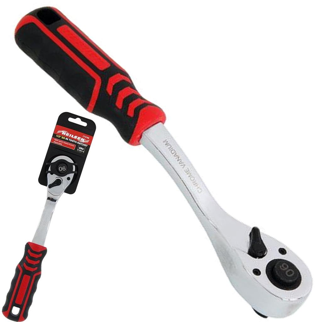 Neilsen Socket Reversible Ratchet Handle Quick Release 90 Teeth 1/2" Tool Neilsen Socket Reversible Ratchet Handle Quick Release 90 Teeth 1/2" Tool