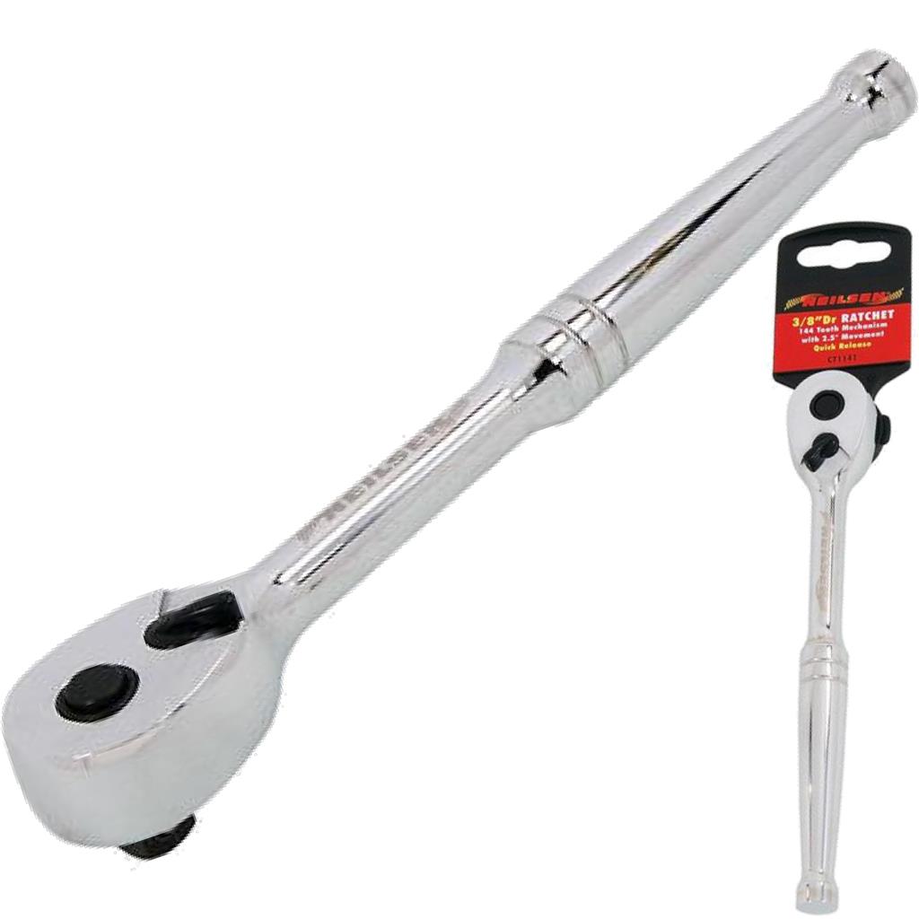 Neilsen Socket Reversible Ratchet Handle Quick Release 3/8" Tool 144T Neilsen Socket Reversible Ratchet Handle Quick Release 3/8" Tool 144T