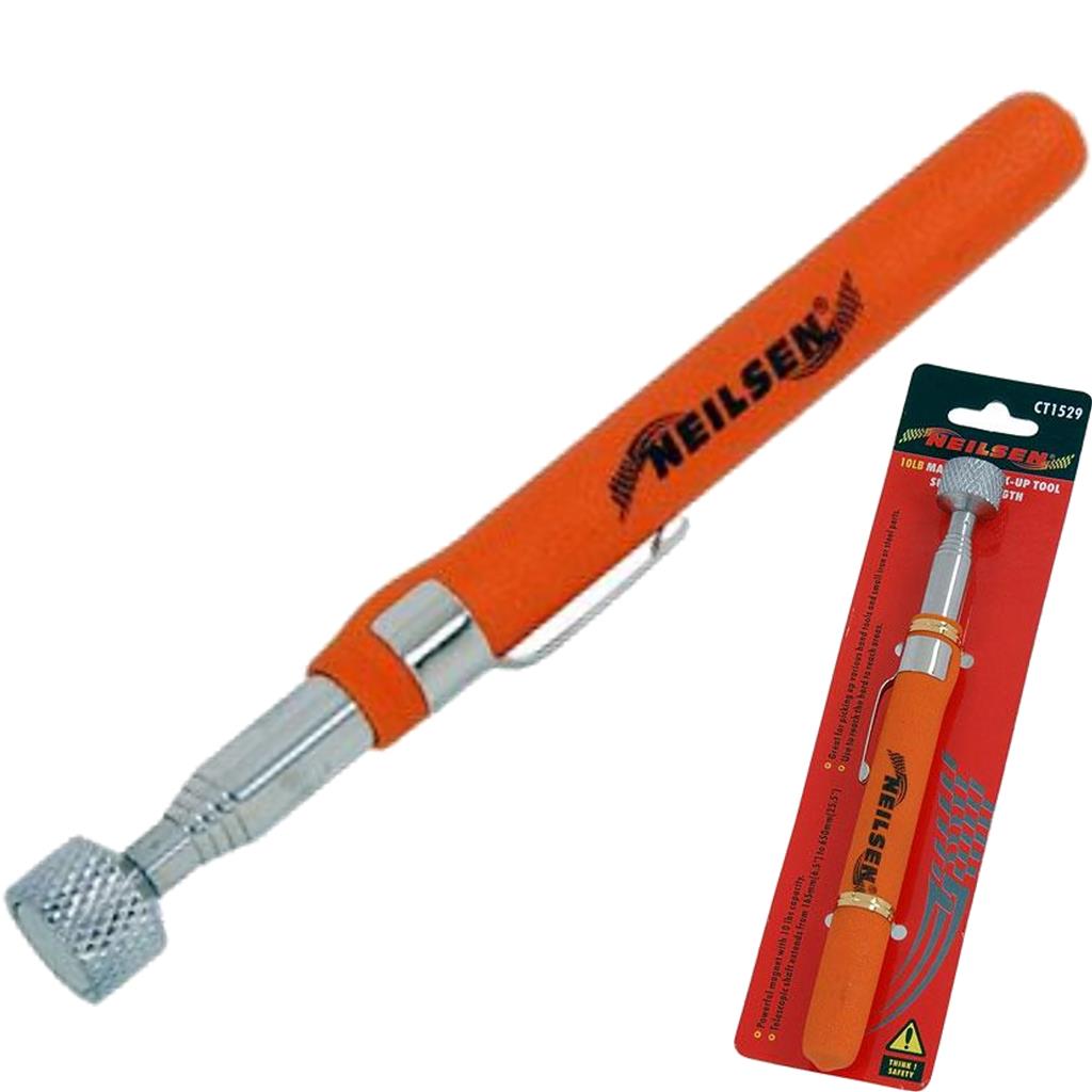 Neilsen Telescopic Magnetic Pick Up Tool - 10 lb Lift, 650mm Reach for Easy Retrieval of Metal Objects Neilsen Telescopic Magnetic Pick Up Tool - 10 lb Lift, 650mm Reach for Easy Retrieval of Metal Objects