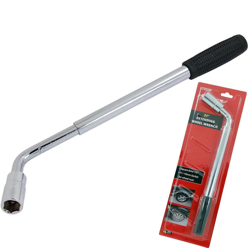 Neilsen Telescopic Extendable Wheel Master Wrench Socket Nut 21" Neilsen Telescopic Extendable Wheel Master Wrench Socket Nut 21"
