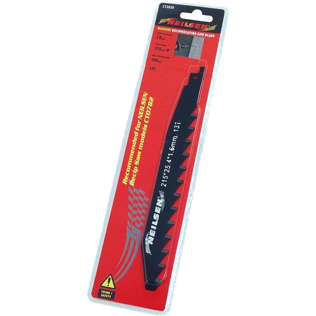 Neilsen Masonry Reciprocating Saw Blade For Concrete Brick 8 Inch 13T Neilsen Masonry Reciprocating Saw Blade For Concrete Brick 8 Inch 13T