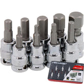 Neilsen 9pc Spline Hex Bit Socket Set 3/8" Drive Sockets 3mm - 14mm