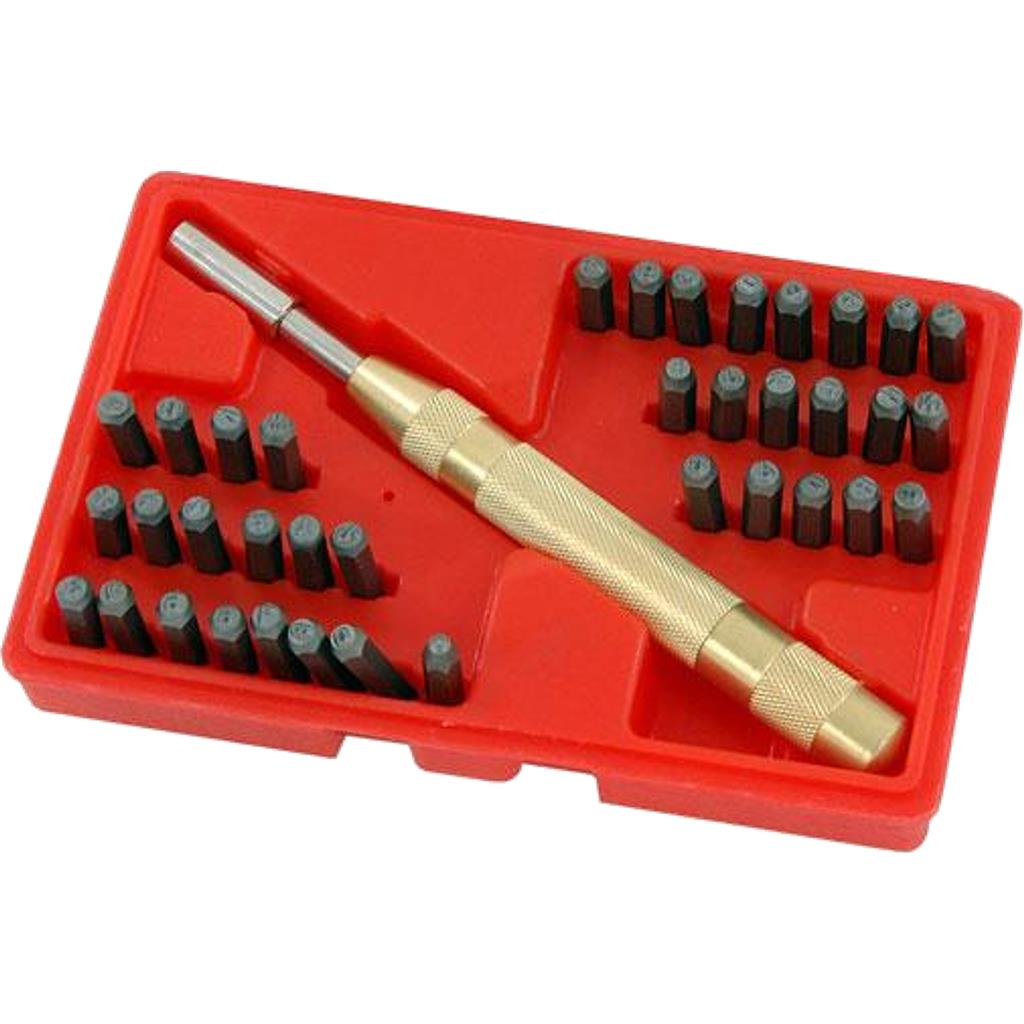 Neilsen Number Alphabet Letter Symbol Automatic Punch Set 38pc 1/8" Craft Neilsen Number Alphabet Letter Symbol Automatic Punch Set 38pc 1/8" Craft
