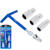 BlueSpot 4pc 3/8" Magnetic Spark Plug Square Metric Socket Universal Link Set