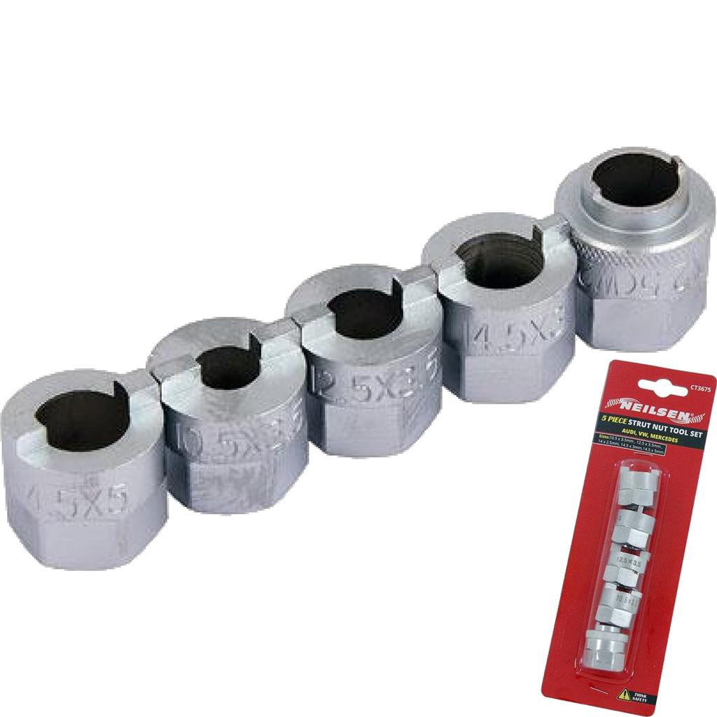 Neilsen Strut Nut Sockets Tool Shock Absorber Bolts Audi VW Mercedes Suspension Neilsen Strut Nut Sockets Tool Shock Absorber Bolts Audi VW Mercedes Suspension