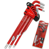 Neilsen 9pc Long Arm Offset Star Torx Allen Key Wrench Set T10 - T50 Keys