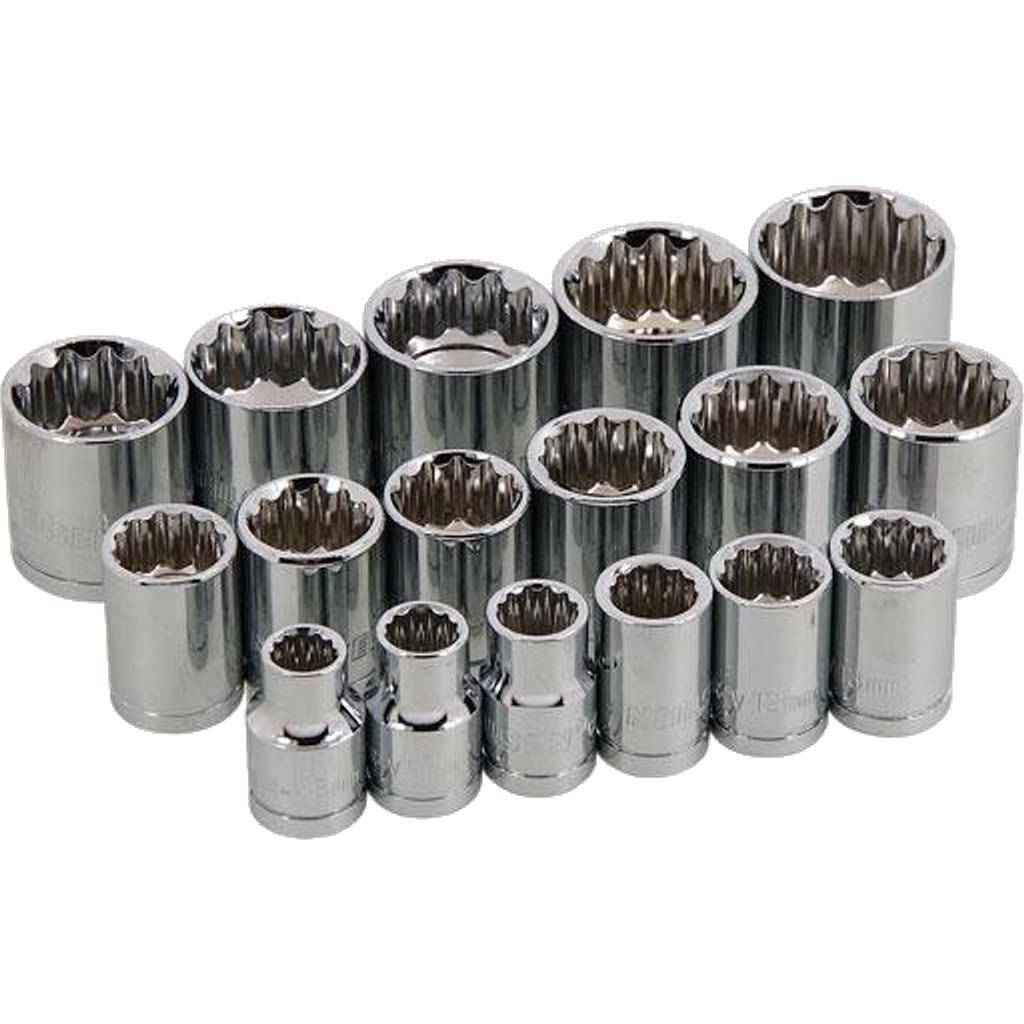 Neilsen Metric Drive Sockets 8mm - 24mm Socket Set In Bmc 17pc 3/8" Neilsen Metric Drive Sockets 8mm - 24mm Socket Set In Bmc 17pc 3/8"