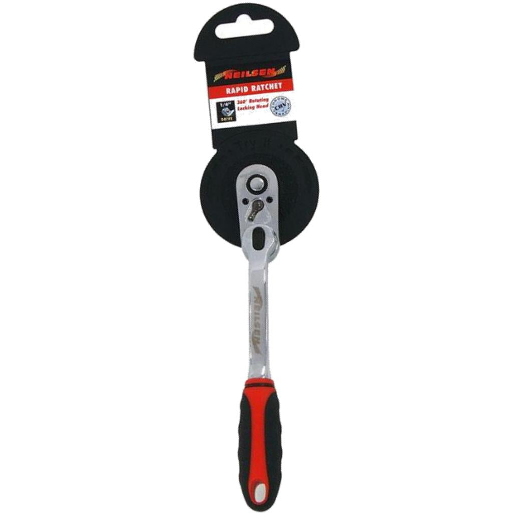 Neilsen Socket Reversible Locking Swivel Head Ratchet Handle Quick Release 1/4" Neilsen Socket Reversible Locking Swivel Head Ratchet Handle Quick Release 1/4"