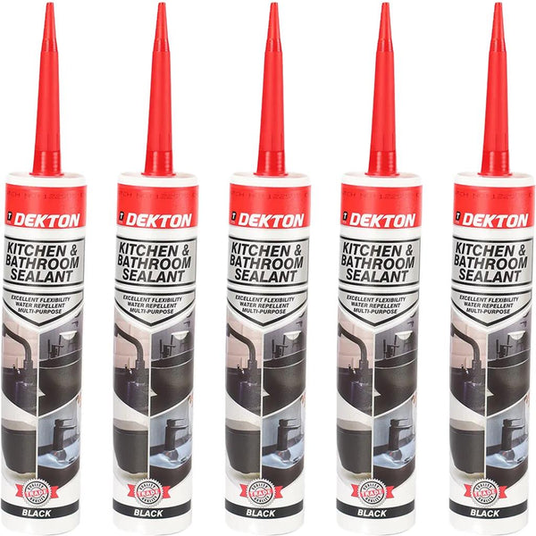 Dekton Kitchen And Bathroom General Purpose Waterproof Silicone Black Sealant