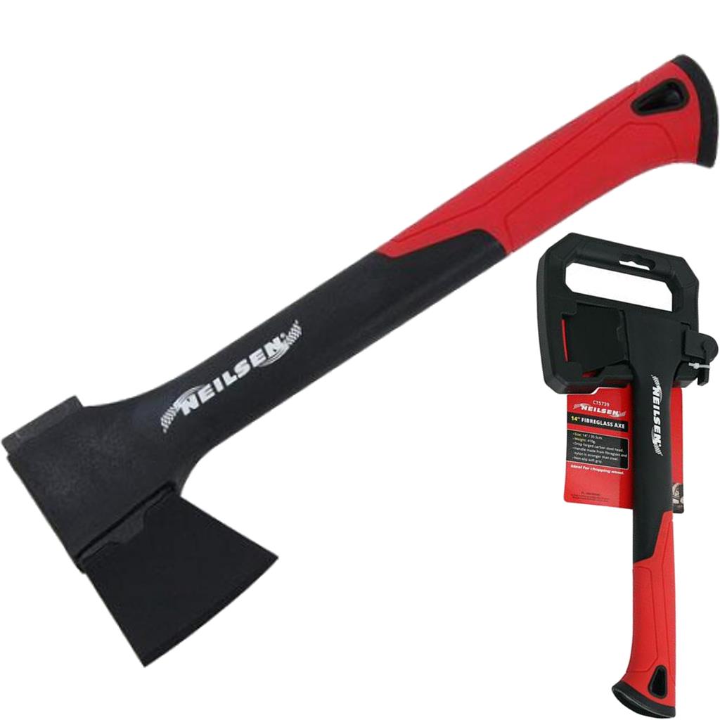 Neilsen Rubber Handle 400g Hatchet Chopper Axe Chopper Splitter Wood Camping Neilsen Rubber Handle 400g Hatchet Chopper Axe Chopper Splitter Wood Camping