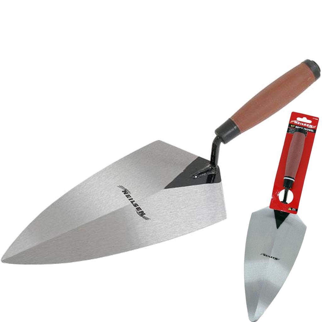 Neilsen Rubber Grip Brick Trowel Bricklaying Builder Plastering Cement 11" Neilsen Rubber Grip Brick Trowel Bricklaying Builder Plastering Cement 11"