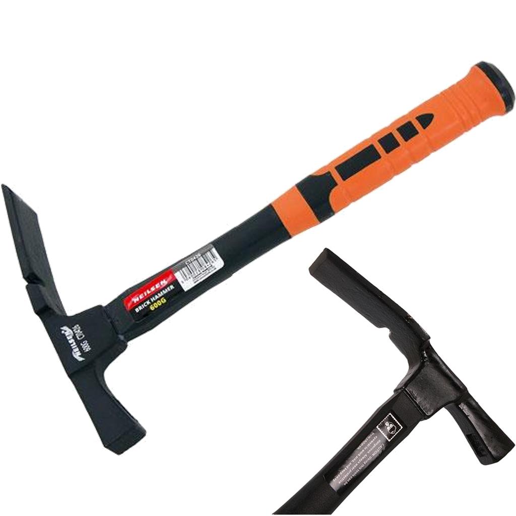 Neilsen 600g Brick Hammer Fibreglass Shaft Building Masonry Rock Chipp neilsen-600g-brick-hammer-fibreglass-shaft-building-masonry-rock-chipp