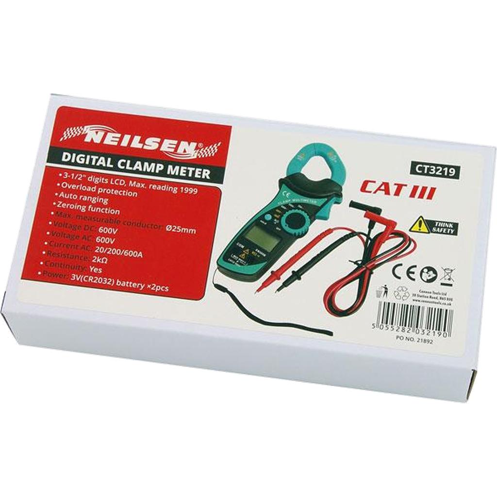 Neilsen LCD Digital Clamp Multimeter Voltmeter AC & DC Tester Circuit Checker Neilsen LCD Digital Clamp Multimeter Voltmeter AC & DC Tester Circuit Checker