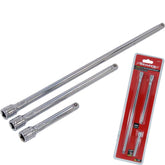 Neilsen 3pc 1/4" Drive Socket Extension Bar Set 75mm 150mm 225mm Extra Long