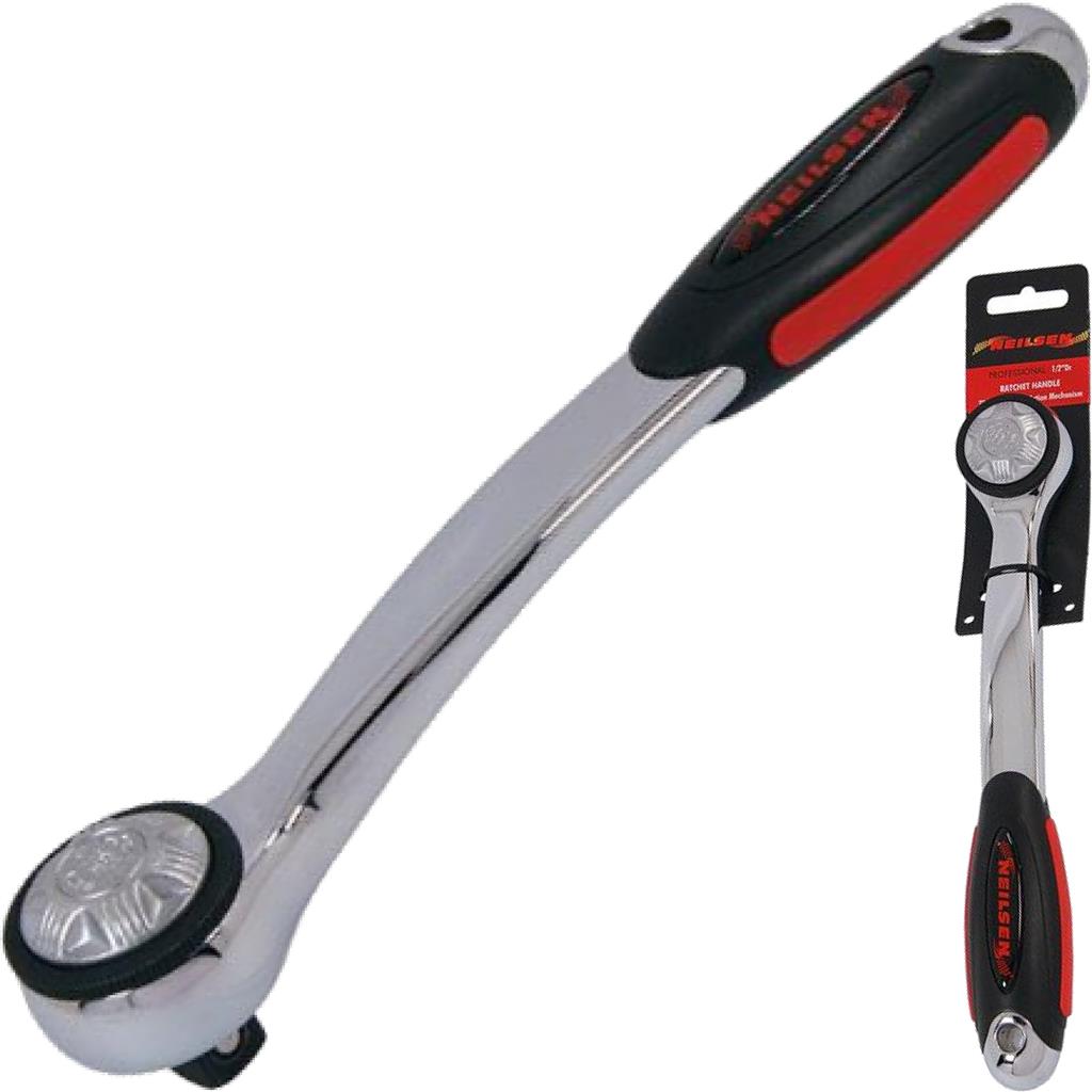 Neilsen Socket Reversible Curved Profile Ratchet Handle 1/2" Tool Neilsen Socket Reversible Curved Profile Ratchet Handle 1/2" Tool