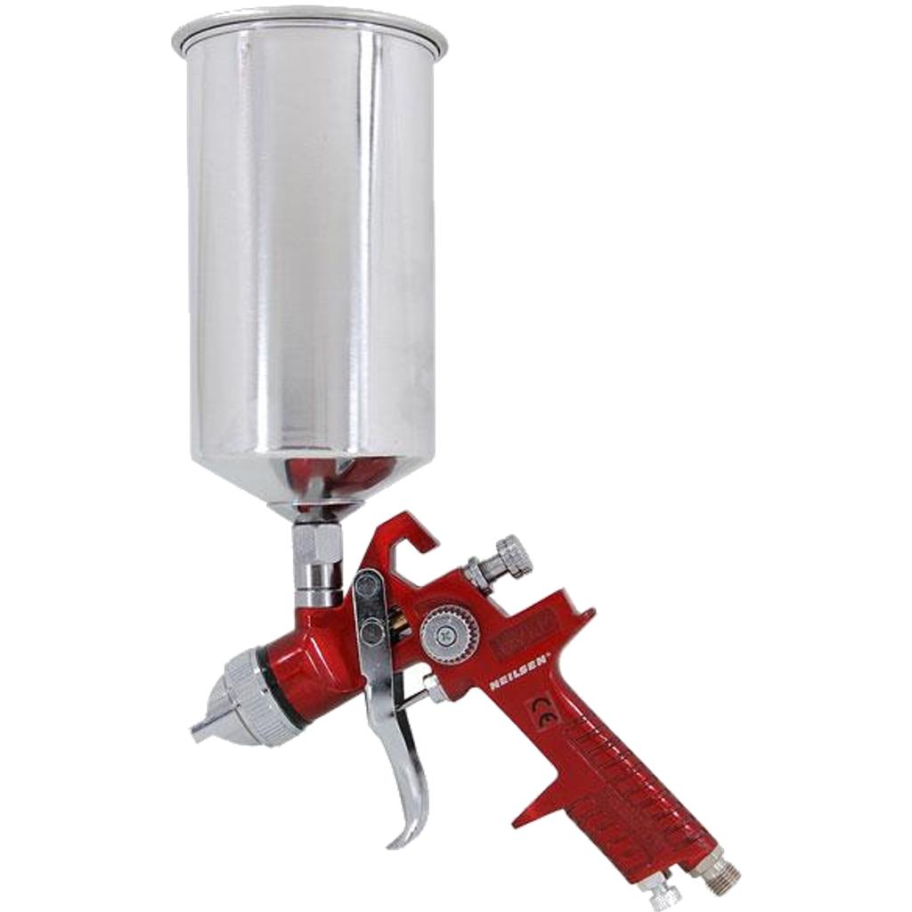 Neilsen HVLP Gravity Feed Air Paint Spray Gun 1000ml Cup With 1.4mm 2mm Nozzle Neilsen HVLP Gravity Feed Air Paint Spray Gun 1000ml Cup With 1.4mm 2mm Nozzle