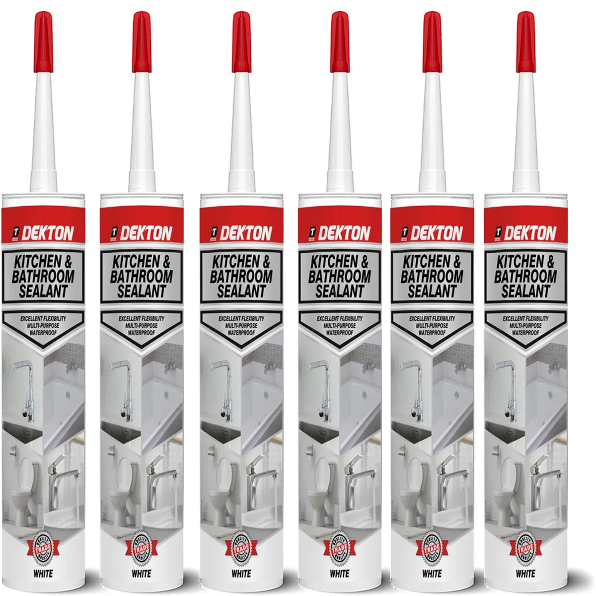 Dekton Kitchen And Bathroom General Purpose Waterproof Silicone White Sealant