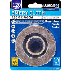BlueSpot Wet And Dry Emery Cloth Abrasive Sandpaper 3.8cm x 460cm 120 Grit