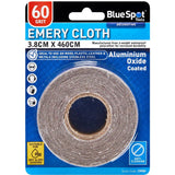 BlueSpot Wet And Dry Emery Cloth Abrasive Sandpaper 3.8cm x 460cm 60 Grit