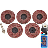 BlueSpot 6pc 50mm Sanding Disc Set Aluminium Oxide Grit Drill Tool For Dremel
