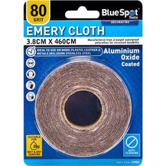 BlueSpot Wet And Dry Emery Cloth Abrasive Sandpaper 3.8cm x 460cm 80 Grit