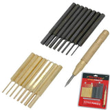 Neilsen 18pc Pin Punch Set Hand Tools Mechanical Metal Holes Drill Punches