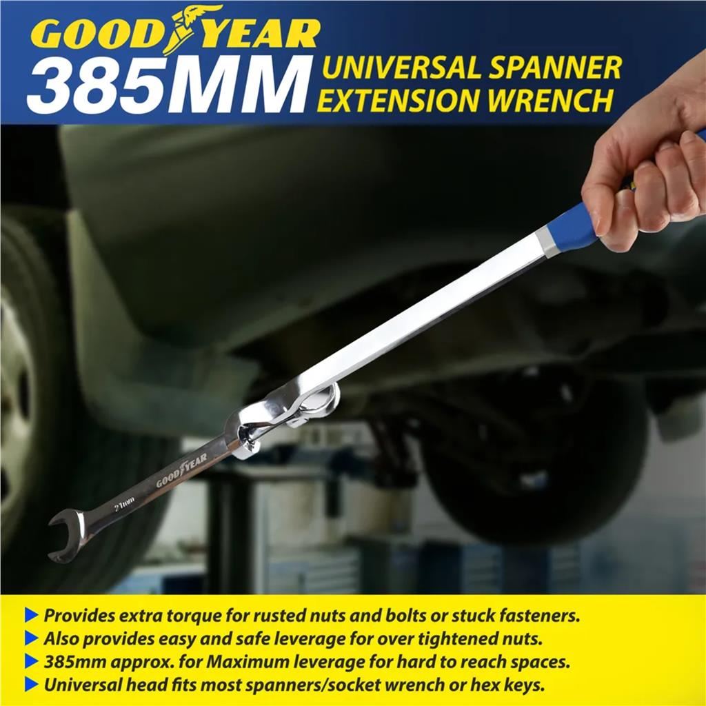 Goodyear Spanner Extender 385mm Power Breaker Bar Wrench Extension Tool