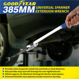 Goodyear Spanner Extender 385mm Power Breaker Bar Wrench Extension Tool