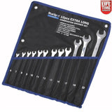 Bluespot Extra Long Combination Spanner Set Metric Wrench 6-22mm 12-Piece