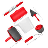 Dekton 6pc Paint Roller Runner Brush Handle Tool Decorating Kit DIY Set