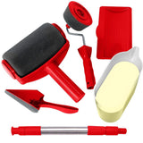 Dekton 6pc Paint Roller Runner Brush Handle Tool Decorating Kit DIY Set