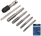 Bluespot 6pc Tap Set Chuck Set Metric  M6 M7 M8 M10 & M12 Steel Thread Cutter