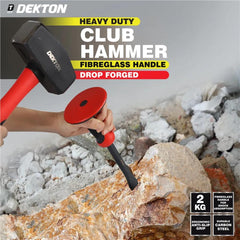 DEKTON 2KG FIBREGLASS CLUB HAMMER