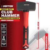 DEKTON 2KG FIBREGLASS CLUB HAMMER