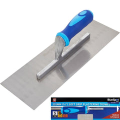 Bluespot Plastering Hand Trowel Steel Blade Finish 355mm 14" Soft Grip Tool