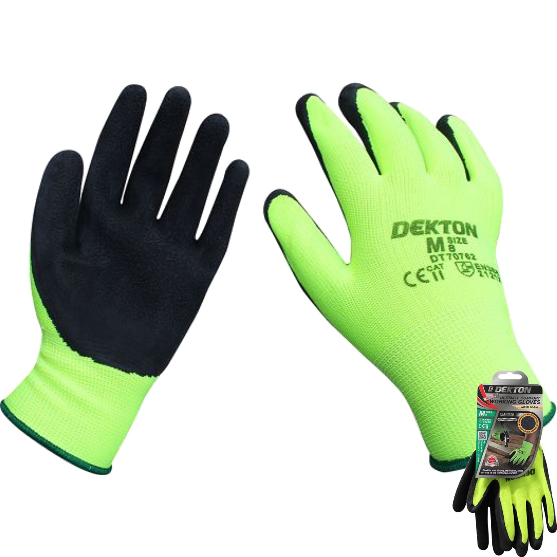 Dekton Premium Latex Coated Ultimate Comfort Gloves High Grip 1pc 6pc Or 12pc