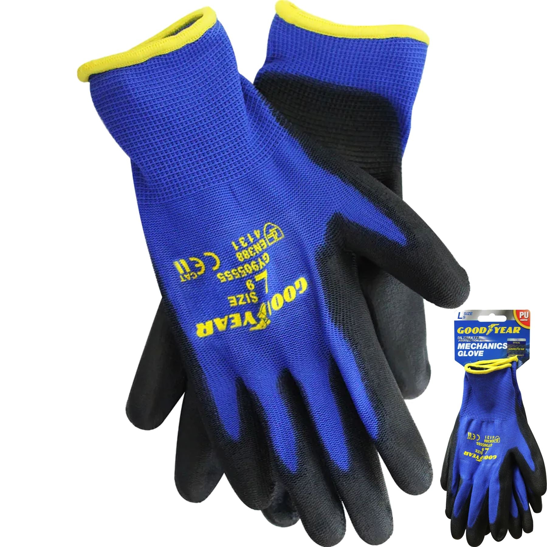 Goodyear Mechanics Pu Coated Work Working Gloves High Grip Glove 1pc 6pc Or 12pc