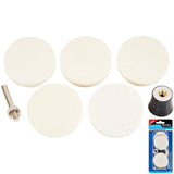 BlueSpot 6pc Felt Polishing Discs Buffing Wheel Dremel Rotary Tool Kit 50mm 2"