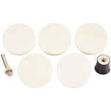 BlueSpot 6pc Felt Polishing Discs Buffing Wheel Dremel Rotary Tool Kit 50mm 2"