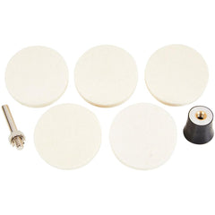 BlueSpot 6pc Felt Polishing Discs Buffing Wheel Dremel Rotary Tool Kit 50mm 2"