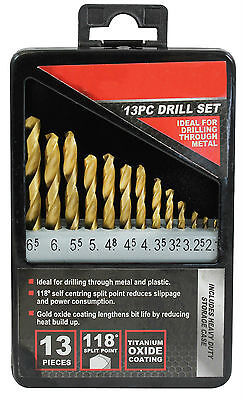 A choice of Drill Bit sets ranging from 13pc 1mm to 25pc 13mm HSS, Steel, Wood,