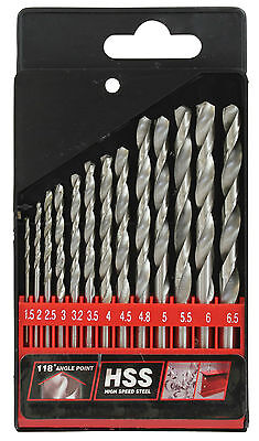 A choice of Drill Bit sets ranging from 13pc 1mm to 25pc 13mm HSS, Steel, Wood,