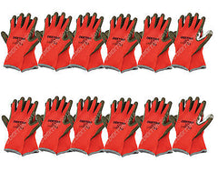 12 Pairs Work Gloves Safety Latex PU Nitrile  Black White Orange Grey Red