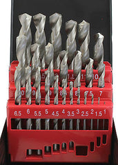 A choice of Drill Bit sets ranging from 13pc 1mm to 25pc 13mm HSS, Steel, Wood,