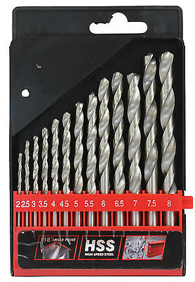 A choice of Drill Bit sets ranging from 13pc 1mm to 25pc 13mm HSS, Steel, Wood,