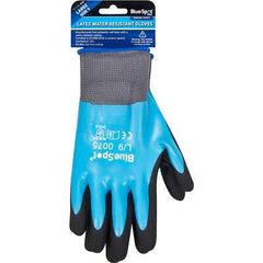 BlueSpot Large Latex Coated Water Resistant Work High Grip Gloves Size 9