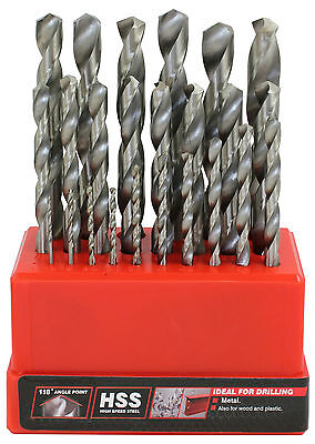 A choice of Drill Bit sets ranging from 13pc 1mm to 25pc 13mm HSS, Steel, Wood,