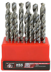 A choice of Drill Bit sets ranging from 13pc 1mm to 25pc 13mm HSS, Steel, Wood,