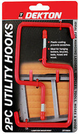 Storage Hooks General Purpose  Double Utility Tool Bike Clip Grip Shed Garage
